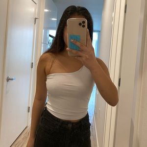 One Shoulder Crop Top